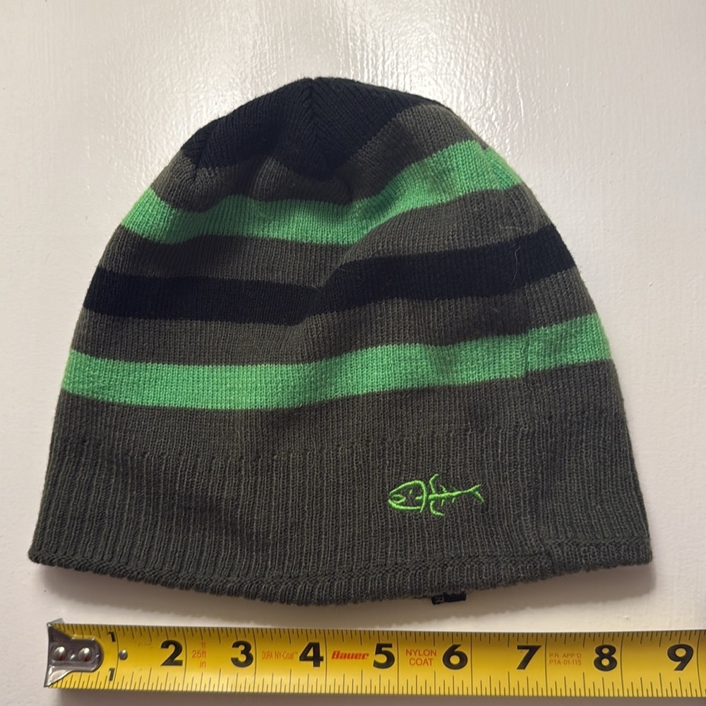 Screamer Striped Green and Black Kids Beanie-See Photos - Picture 6 of 7